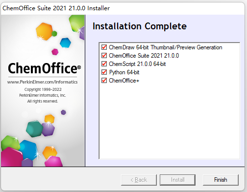 成功安装ChemDrawPro21和ChemOffice21软件.png
