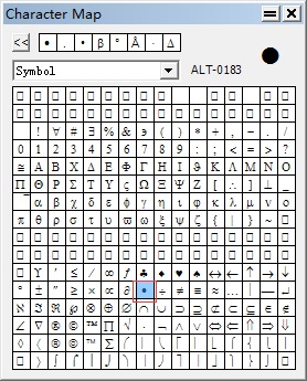 1664250515150120.jpg 在Character Map下选择分隔点符号.jpg