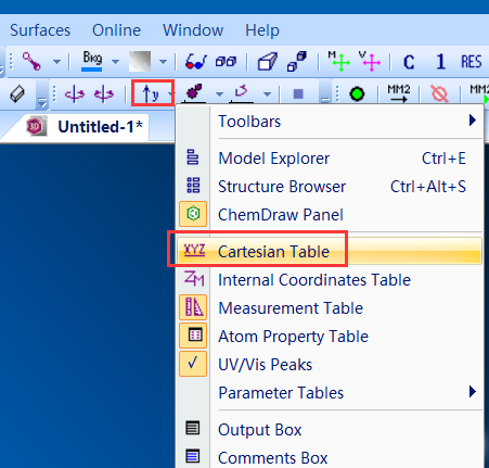 ChemDraw中的CartesianTable工具.png ChemDraw中的CartesianTable工具.png