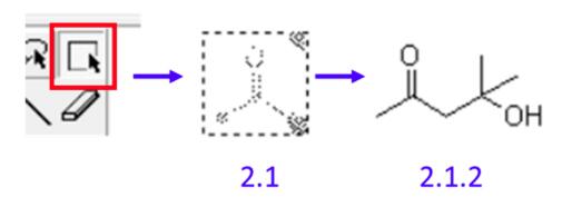 图6 4-羟基-4-甲基-2-戊酮的绘制过程.jpg 图6 4-羟基-4-甲基-2-戊酮的绘制过程.jpg