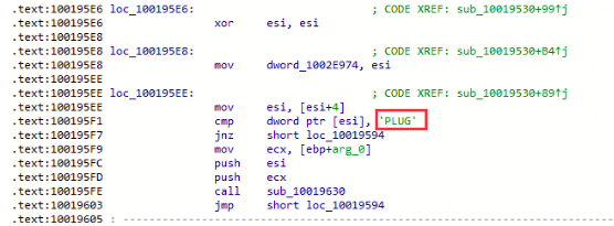 代码中带有的大量PLUG特征标志.png