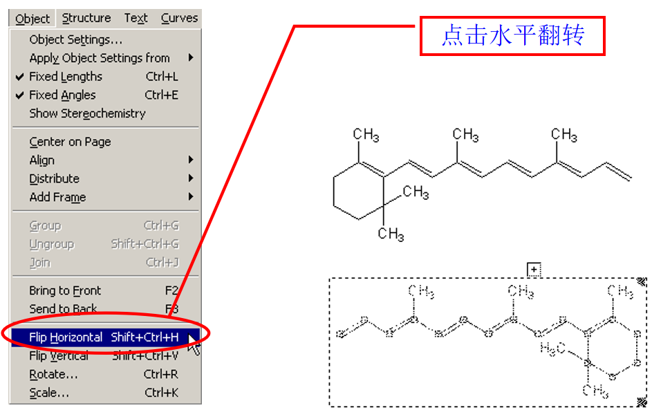 点击水平翻转
