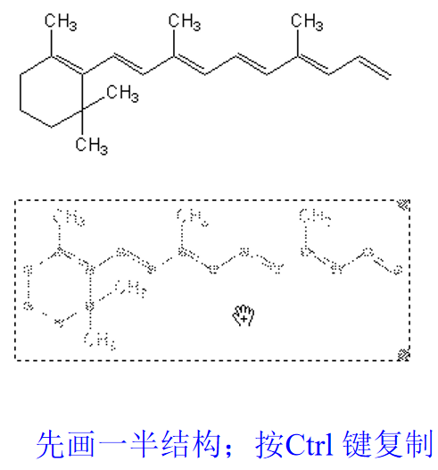 先画一半结构;按Ctrl键复制
