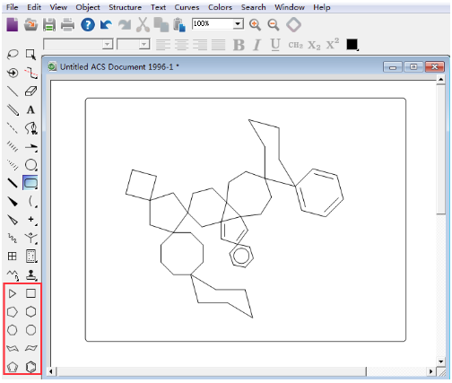 ChemDraw画不同环结构的方法