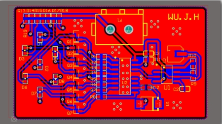 例为实现“8”字流水灯PCB板.png
